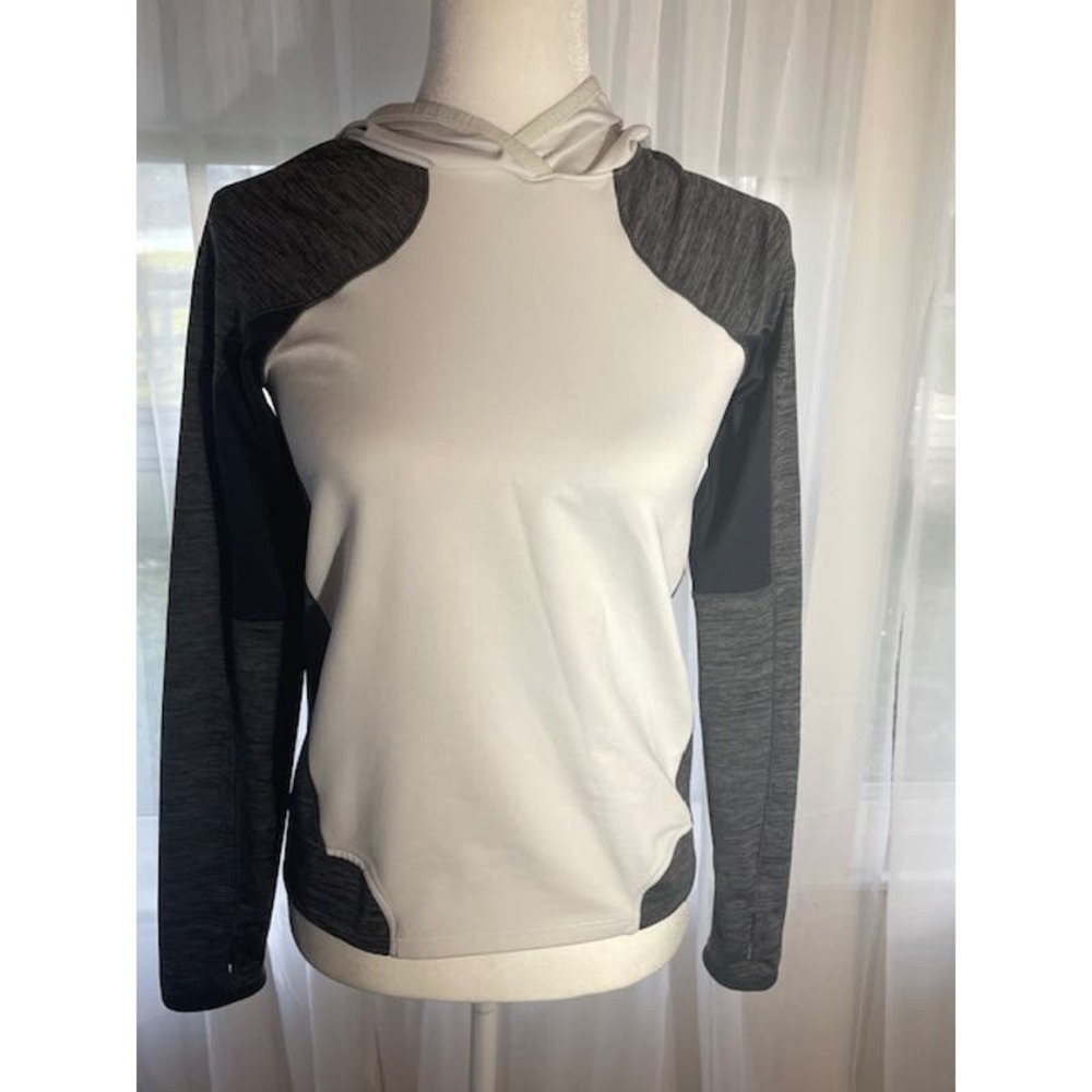Under Armour‎ Women Size XS Cold Gear Hoodie Pullover White & Gray